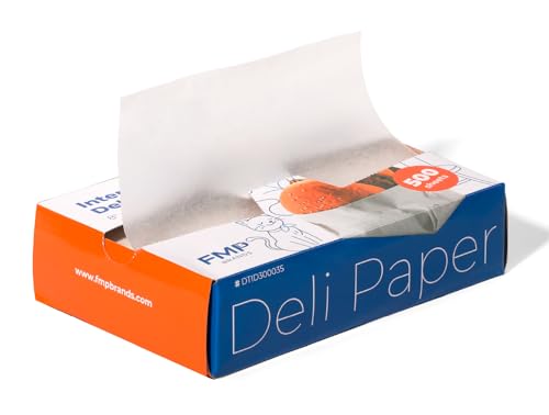 Fit Meal Prep [500 Pack] 8 x 10.75" Wax Paper Sheets for Food, Interfolded Precut Deli Pop Up Grease-Proof Sandwich Paper Wraps, Waterproof for Lunch, Food Basket, Microwave Cover, BBQ