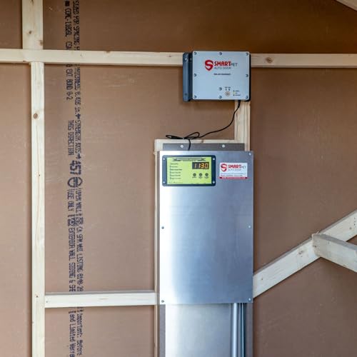 Pet Auto Doors Solar Automatic Chicken Coop Door with Timer, Safety Sensor, Aluminum & Polycarbonate Frame, Black, For Chickens, Farmers & DIY Enthusiasts