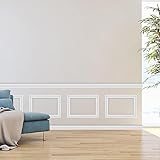 Peel and Stick Wall Molding Trim, Flexible Strip for Mirror Frame, Chair Rail, Wall Protection and Home DIY Decoration (9.8 ft x 2.4 inch)