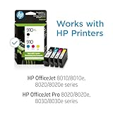 Original HP 910 Cyan, Magenta, Yellow / 910XL Black Ink Cartridges (4-pack) | Works with HP OfficeJet 8010, 8020 Series; HP OfficeJet Pro 8020, 8030 Series | Eligible for Instant Ink | 3JB41AN