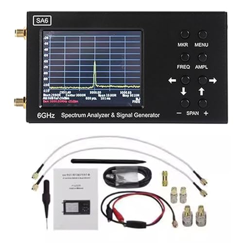 SA6 Portable Spectrum Analyzer Signal Generator 3.2 inch Touched Screen Multifunctional Handheld Spectrum Analyzer Signalizer Signal Tester