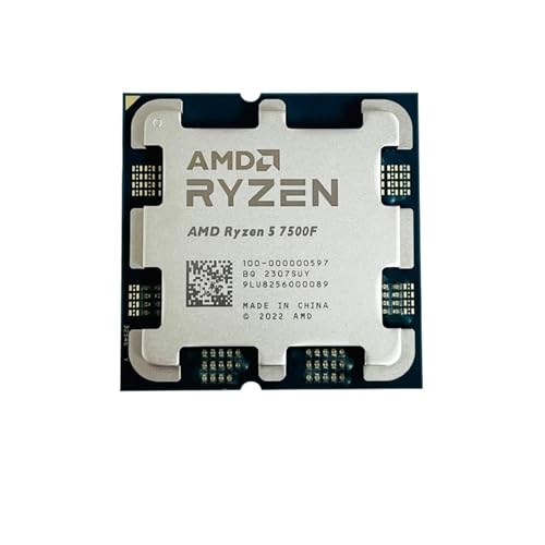 SHGmleZK AMD Ryzen 5 7500F R5 7500F 3.7GHz 6-Core 12-Thread CPU Processor 5NM L3=32M 100-000000597 Socket AM5 Without Cooler, ZL666