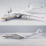 ANTSIR Model Plane Antonov An-225 1/200 Scale Resin Aircraft Model Toy 17 inch Ukraine Painted Mriya Transporter Display Model Plane for Collection