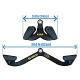 Lat Pull Down Bar for Cable Machine, Lat Pulldown Attachments T Bar V Bar Cable Attachment, Back Tricep Bar Strength Training Handle (2 PIECES)