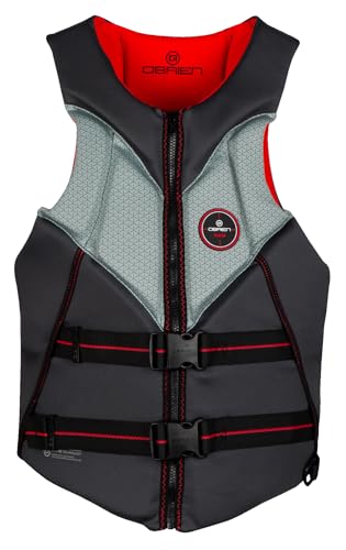 O'Brien Mens Aviator USCGA Neoprene High Performance Life Jakcet for Skiing, Surfing, Wakeboard & PWC