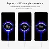 6A for Xiaomi Cable Charger 120W Hypercharge Turbo USB Type C Fast Charging Cable for Xiaomi 15 14 13 12 14t 13t 12t 12s Pro Lite Redmi Note K80 K70 K60 11 11s Plus Poco X6 X5 X4 Black Shark 3ft/6ft