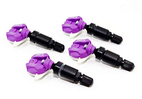 Set of 4 MAX MXSA001 TPMS 433mhz Tire Pressure Sensors for Lamborghini Urus Bentley Bentayga Replaces 5Q0907275B w/Matte Black Aluminum Valve Stems