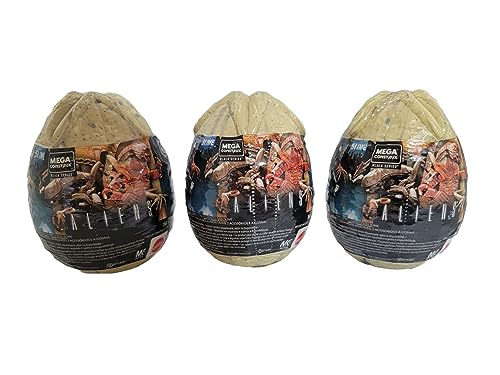 Mega Construx Aliens Xenomorph Eggs Blind Figures from Series 2 Black Series (Pack of 3)