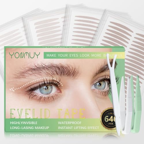 Double Eyelid Tape,Eyelid Lifter Strips,Eyelid Tape for Hooded Eyes Invisible,Hooded, Droopy Lids,Eyelid Tape,Invisible Eyelid Tape for Hooded Eyes,Invisible Eyelid Tape