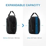 BAGSMART 17.3 Inch Laptop Bag, Expandable Computer Bag Laptop Briefcase Men Women,Laptop Shoulder Bag,Work Bag Business Travel Office, Black