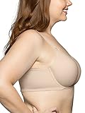 Vanity Fair Women's Full Figure Front Closure Bra, Beauty Back Smoothing, Lightly Lined Cups up to DDD, Neutral, 40C