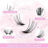 Lash Clusters 12-18mm Mix Individual Lashes Cluster Black Volume Eyelash Clusters Long Individual Lash Extensions C Curl Cluster Lashes DIY Eyelash Extension (40D-0.07C, 12-18mm)