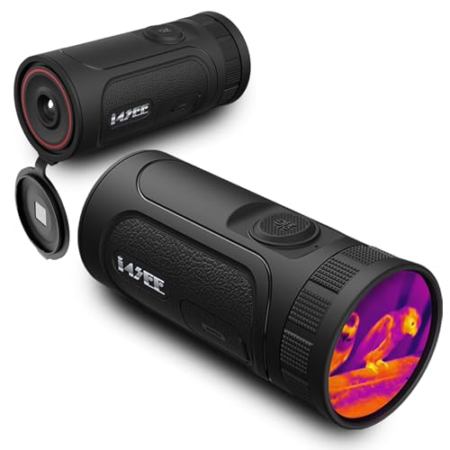 i4SEE EM10-256 Thermal Monocular, 10mm Focal Lens, 256×192(50Hz) 12μm Night Vision Infrared Scope, 1.43”AMOLED Touchscreen, Handheld Thermal Imaging Monocular for Hunting, Outdoor Camping, Travel
