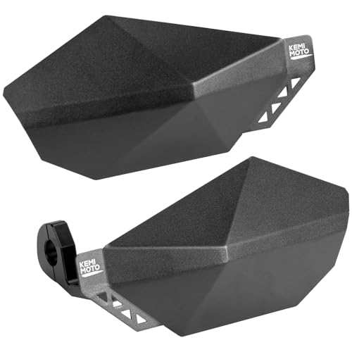 KEMIMOTO Full Aluminum Motorcycle Handguards Universal 7/8" 22mm Handle Bar Hand Guards CNC Bracket for Dirt Bike Motocross ATV Scooter Pit Bike E-Bike