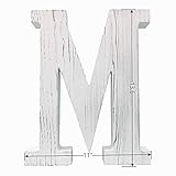 Extra Large Wood Decor Letters Wood Distressed White Letters DIY Block Words Sign Alphabet Free Standing Hanging for Home Bedroom Office Wedding Party (M)