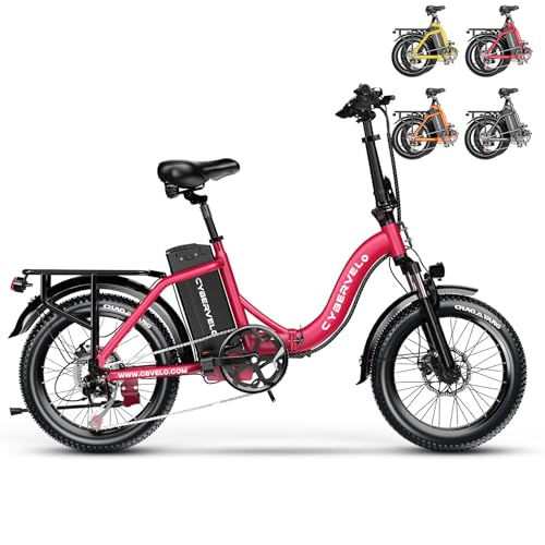 1000W Folding Electric Bike, 48V 20.8AH Large Removable Battery E-Bike, 30+MPH, 80 Miles Max Range, 20" Fat Tire Electric Bike for Adults, Adult Electric Bicycles Commute E-Bikes For Women/Men