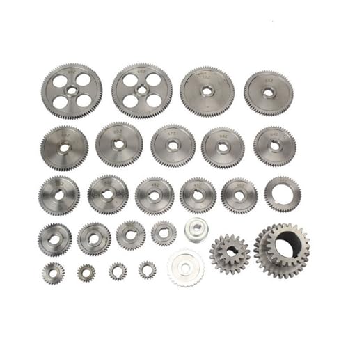 CJ0618-0-18 Sets Lathe Gears Metal/Plastic Cutting Machine Tool Gear Metal Pinions Kit Lathe Accessories Machinery(0618-348BL (27PCS))