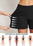 BALEAF Women's Swim Shorts Tummy Control Modest Swimsuits Bathing Suit Bottoms 5" Board Shorts Beach Trunks with Pockets Black XL