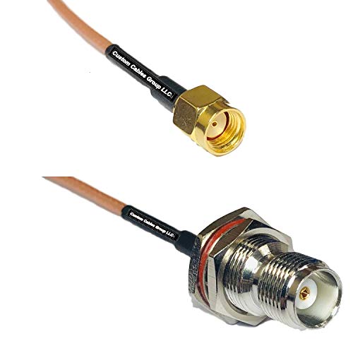 0.5 feet RG316 RP-SMA Male to TNC Female Bulkhead RF Pigtail Coaxial Cable