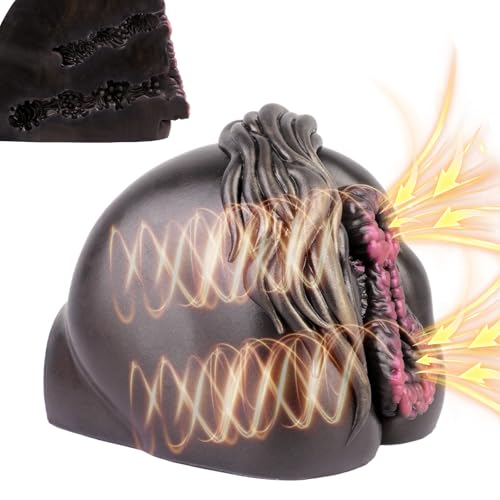 5.38 Lbs Horse Pussy Animal Pocket Pussy, Fantasy Male Masturbator Fake Pussy Dual Channel,Penis Stroker Horse Sex Toy for Men Gay, Blowjob Simulator-Pink Realistic Vagina with Gold Swirl Design