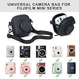 WOGOZAN Accessories Kit Case for Fujifilm Instax Mini 12 11 99 7+ SE EVO Instant Camera Liplay link2 Universal Mini Camera Bag, Mini 3 inch Film Photo Album, Photo Border Stickers (No Camera) - Black