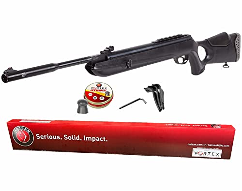 Hatsan Mod 130S Carnivore .30 Cal 600 FPS / 34 FPE - Big bore Break Barrel Air Rifle .30 Caliber w/Vortex Piston & QuietEnergy (QE)| Medium Game air Gun + Wearable4U Pack of 100x Pellets Bundle