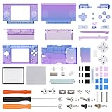 eXtremeRate Gradient Translucent Bluebell Replacement Full Housing Shell for Nintendo DS Lite, Custom Handheld Console Case Cover with Buttons, Screen Lens for Nintendo DS Lite NDSL - Console Without