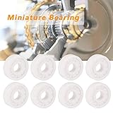 Jadeshay 608 Full Ceramic Bearing 8x22x7mm, ZrO2 White Miniature Ball Bearings for High Speed Applications, 8 Pack