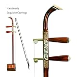 YCXYQ Chinese Erhu 2 String Violin Instrument Rosewood Erhu Chinese Violin Oriental Violin Free Accessories Suitable for Beginners to Get Started