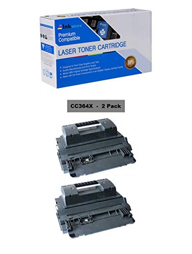 Inksters of America Compatible Black Toner Cartridge Replacement for HP 64X CC364X High Capacity - Compatible with Laserjet P4015 P4015N P4015TN P4015X P4515 P4515N P4515TN P4515X P4515XM (2 Pack)