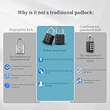 Combination Lock Bluetooth Lock Smart Padlock with TUYA APP Unlock Locker Lock, Gym Lock with Keyless Password Suitable for Gym, School, Travel, Outdoor (Bluetooth with APP)