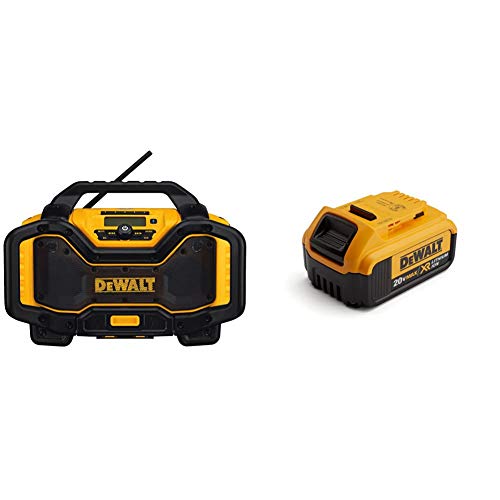 DEWALT 20V MAX Bluetooth Radio (DCR025) + Battery (DCB204)