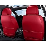 MVRVMV for Ford Focus ST Luxury Front Seat Covers, with 2* Neck Pillow and 2* Lumbar Support (Front Pair/Red)