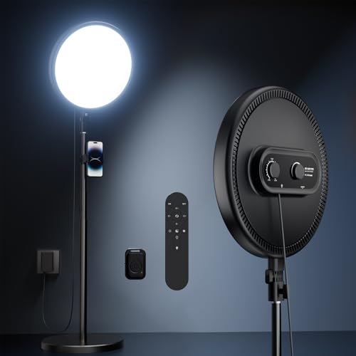 TODI Large Ring Light with 79" Stand, 6500K Full-Screen Selfie Ring Light with Stand and Phone Holder, Professional Big Ring Light for Live Stream, YouTube, TikTok, Makeup, Video, Barber, Photography