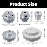 GT2 Pulley 20/30/40/60/80 Teeth 5mm Bore 6mm Width Timing Belt Pulley Synchronous Wheel Aluminum for 3D Printers Parts