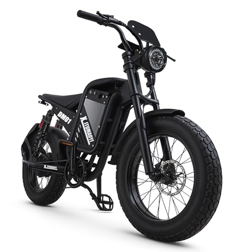 Xitumaoyi Electric Dirt Bike for Adults 4000W Peak E-Motorcycle 52MPH Fast Ebike 1500Wh(25Ah) Moped-Style-Ebike 20"×4.0 Fat-Tire-Electric-Bike for Off-Road Mountain Commuting