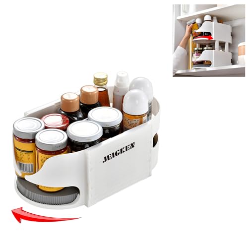 Lazy Susan Turntable for Cabinet, DlY 360° Rotate Fridge Lazy Susan Organizer,Organization & Storage Rotating Shelves for Lazy Susan Pantry Kitchen Cabinet Dining Table Counter top Vanity(1 Pack)