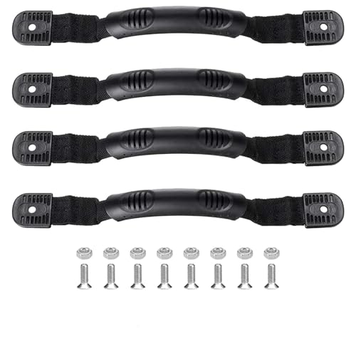 4PCS Kayak Carry Handles, Sturdy Canoe Boat Handle with Screws for Ocean Kayak Emotion Kayaks Luggage Outdoor Sport Canoe Handle Kayak Parts Black