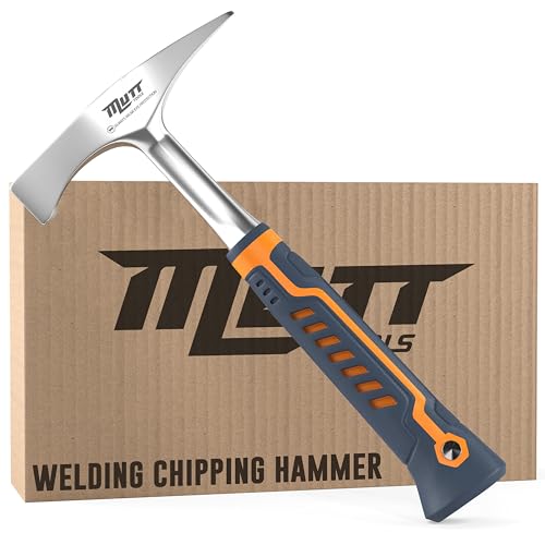 Mutt Tools Welding Chipping Hammer – 14oz Head Weight Slag Hammer with Ergonomic Grip