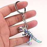 kapitomanio Creative Skull Dino Keychain for Men Boyfriend Husband Gifts, Metal Dinosaur Cool Unique Keychains for Him Valentines Day Gifts