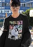 Twilight Cast Photos Adult Black Short Sleeve T Shirt Vampire Movie Vintage Style Graphic Tees