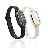 BOND TOUCH 4 Bracelet - Long-Distance Relationship Touch Bracelet for Couples, Friends and Families to Feel Connected (2 Units) (Black/Off-White)