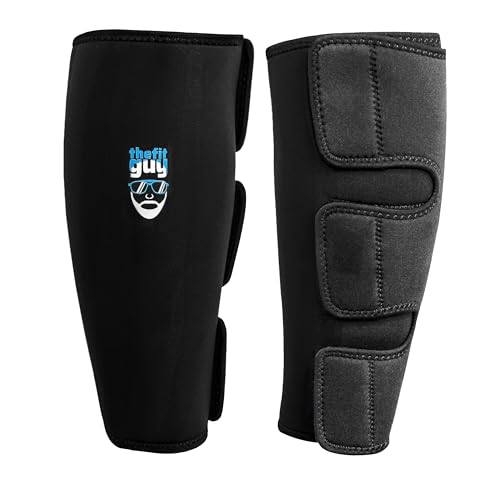 THEFITGUY Deadlift Shin Guards | 5mm Scrapes-Absorbing Neoprene | Easy-Wear No Need to Take Off Shoes | Lightweight & Durable for Weightlifting and Functional Training (Pair)
