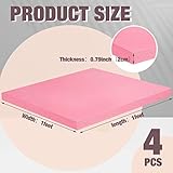 8 Pieces 1' x 1' Pink Insulation Foam 0.79 Inch Thick Polystyrene Rectangles XPS Foam Board Craft for Insulating DIY Modeling Art Supplies