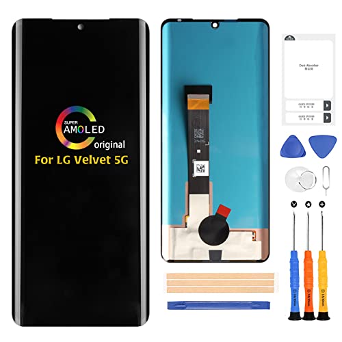 A-MIND for LG Velvet 5G G900 LCD Screen and Display Replacement,for LG LM-G900N LM-G900EM LM-G900 LM-G900TM Touch Screen Digitizer Full Assembly