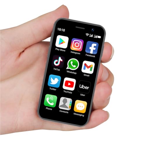 Mini 4G Smartphone Unlocked, 3.0 Inch Dual Sim Quad Core Mini Phone Premium Child Phone Small Smartphone Student Pocket Cellphone, 2+16GB (Black)