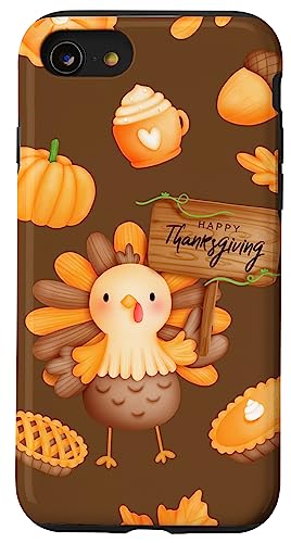 iPhone SE (2020) / 7 / 8 Happy Thanksgiving Turkey - Pumpkin And Cake Case