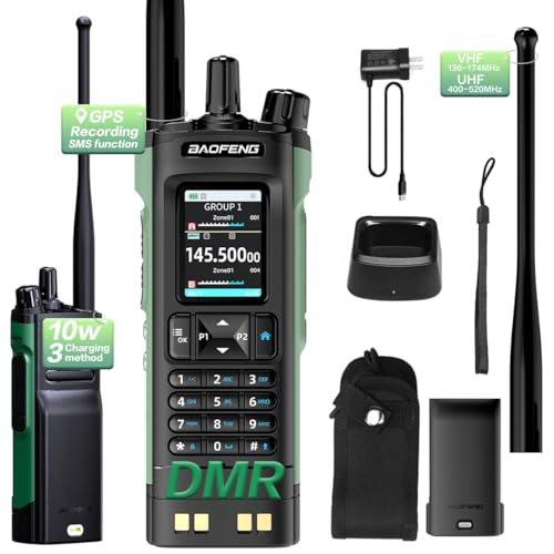 New BAOFENG DM32 Walkie Talkie DMR GPS 10W Programming Multi Band Wireless Copy Frequency Type-C DM-32UV Ham 2 Way Ra