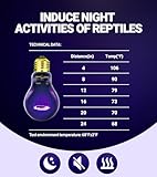 REPTI ZOO 2Pack Reptile Heat Lamp 100W Reptile Night Heat Bulb Night Heat Lamp Without UVA for Turtle Bearded Dragon Gecko Lizard and Snake E26/E27 Purple