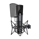 TAKSTAR XLR Cardioid Condenser Microphone, SM-10 34mm Large Diaphragm Recording Studio Microphone with Shock Mount, Perfect for Podcasting, Live-Streaming, Interview, Broadcasting, Vocal, Instrument